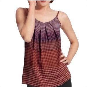 Cabi Houndstooth Multi Colored Academia Layering Cami Top Flowy Size Medium #555